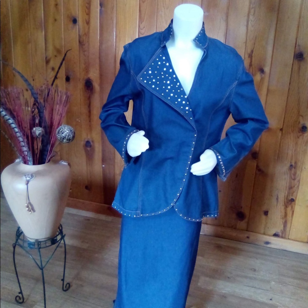 Ladies 2piece denim suit